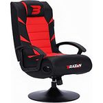 BraZen Pride Video Game Chairs for Kids Gaming with Speakers Bluetooth Chair Gaming Small Gaming Chair for Kids and Small Gaming Chair Rocker Gaming Chairs British - Black Red Gaming Chair