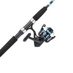 PENN 6’6” Wrath Fishing Rod and Reel Spinning Combo, 6’6”, 2 Graphite Composite Fishing Rod with 3 Reel, Durable and Lightweight, Black, Blue, 2500-6'6" - Medium Light - 2pcs