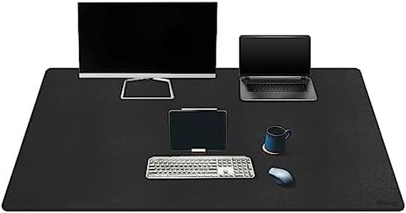 Mydours Extra Large 59" x 24" PU Leather Desk Pad, Desk Mat for Keyboard & Mouse, Premium Office Desk Protector with Stitched Border, Waterproof Surface for Home Office & Gaming Setup (Black)