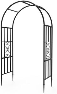 Garden Arch - 87"(H)*47"(L), Rust-Resistant and Sturdy Metal Garden Arbor
