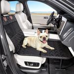 YJGF Dog Car Seat for Small Medium Dogs,Car Dog Bed,Front Seat Extender | More Rest Space,Hard Bottom,Height-Adjustable, Waterproof,Foldable,Scratch Resistant,Pet Carseat Protector for Car/SUV/Truck