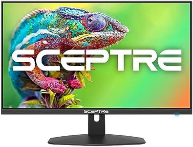 Sceptre New 24-inch Gaming Monitor 100Hz 1ms DisplayPort HDMI x2 100% sRGB AMD FreeSync Build-in Speakers, Eye Care Frameless Machine Black 2024 (E248W-FW100T)