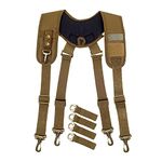 Dr.TOUGH Tactical Tool Belt Suspenders for Men Heavy Duty Padded Adjustable Duty Belt Suspenders Law Enforcement Tactical Suspenders Harness for Men