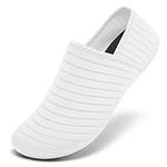 Racqua Water Shoes Beach Swim Aqua Socks Skin Quick-Dry Shoes Sea Pool Wet Slip-on Wetsuit Boat Surf Yoga Diving Snorkeling Aerobics River Shoes for Women Men White EU 42/43=UK 9.5/10