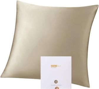 ZIMASILK 100% Mulberry Silk Pillowcase for Hair and Skin,Both Sides 19 Momme Silk, 1pc (80x80 cm, Taupe)