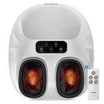 RENPHO Foot Massager Machine with Heat and Remote, Shiatsu Foot Massager with Multi-Level Settings of Heat, Squeezing and Kneading, Relieve Plantar Fasciitis and Tired Muscles, Fit up to Men Size 14