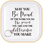 Retirement Gift for Women 2024, Trinket Jewelry Dish - May You Be Proud of The Work You Do... - Reritement Teacher Coworker Leaving Gifts, Going Away Gift for Women, Farewell Gifts for Coworkers