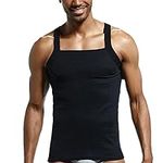 Men Black Cotton YogaTank Tops Body