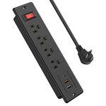 Recessed Power Strip with 20W USB C Ports,Conference Recessed Outlet for Home,Office Desks,Furniture Flush Mount Charging Station,Desk Outlet for L-Shaped Corner Desk,Side Table,or End Table