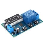 Festnight Delay Timer Multifunction Delay Time Module Switch Control Relay Cycle Timer DC 12V