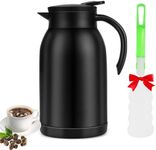 40 Oz Thermal Coffee Carafe, Stainless Steel Insulated Vacuum Thermos Coffee Carafes For Keeping Hot/Cold, 1.2 Liter Travel Size Coffee Carafe Airpot, Tea, Water, Beverage Dispenser