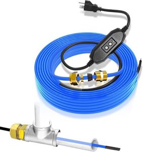 In Pipe Heating Cable Prevents Pipes from Freezing, YeloDeer Internal Self-regulating Heat Trace Cable for Safe Drinking Water, 120 V 10 ft.