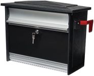 Architectural Mailboxes Mailsafe Aluminum, Locking, Wall Mount Mailbox, MSK00BAM, Black, Medium Capacity