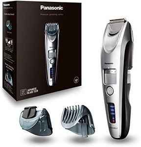 Panasonic Premium Beard Trimmer ER-SB60, 19 Length Settings, Beard Trimmer 0.5-10 mm, Trimmer for Men, with Charging Station Bk