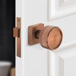 Plantex Heavy Duty Door Lock – Bathroom Door Lock/Mortise Keyless Knob Handle Set for Home/Bathroom/Store Room/Balcony/Office with Baby Latch (604 - PVD Rose Gold)