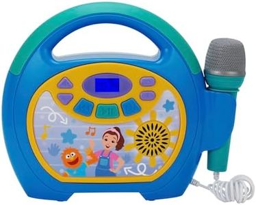 eKids Ms Rachel Kids Karaoke Machine, Portable Bluetooth Party Speaker with Microphone and Built-in Music, Designed for Fans of Ms Rachel Toys