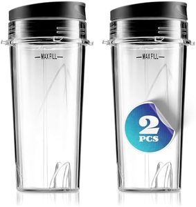 16 Oz Single Serve Blender Cups for Shakes and Smoothies -2Pcs Ninja Smoothie Blender Cups for Protein Shakes -4tabs Nutri Ninja Blender Cups Replacement for BL770 BL780 BL660 BL740 BL810 Smoothie Cup