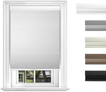 Blackout Cellular Shades - 64 Inch Cordless Honeycomb blinds ZimJAHO Custom Cut to Size Cellular Blinds for Window, for Home Kitchen Bedroom Children Room,Door Blinds, White,26.5" W x 64" H