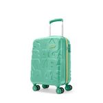 Skybags Polycarbonate (Pc) Graphiq Cabin 55 Cm(Small) Trolley Bags for Travel Hard Case 8 Wheel Spinner Luggage, Lightweight Bag with TSA Lock & Scratch Resistant with 5 Years Warranty (Marine Green)