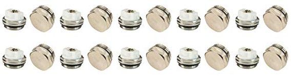x10 Air Bleeder & Blank Cap Set Manual Radiator AIR Vent Bleed Plug Valve Blank Cap 1/2" BSP