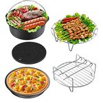 5PCS Air Fryer Accessories,7 Inch General Air Fryer Accessories Set with Silicone Pot Compatiable for Tower 4.3L, Cosori 3.5L, Ninja 3.8L, Tefal 4.2L