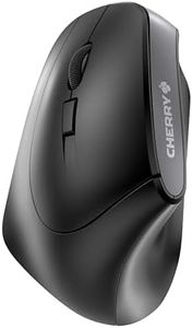 CHERRY MW 4500 Left Wireless Mouse, Ergonomic Left-Handed Mouse in 45° Design, 6 Buttons and Scroll Wheel, Precise Sensor with 3-Level Adjustable Resolution, Black