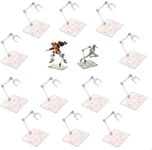 TSY TOOL 18 Pcs of HG144 Action Figure Stand, Display Holder Base, Doll Model Support Stand Compatible with 6" HG RG SD SHF Gundam 1/44 Toy Clear