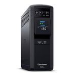 CyberPower CP1500PFCLCD PFC Sinewave UPS System, 1500VA/1000W, 12 Outlets, AVR, Mini Tower, Black