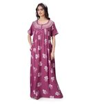 EliteZilla Nighty| Nighty for Women| Nighties Women| Cotton Nighty for Women| Nighty for Women Cotton| Women Nighty| Maxi Dress for Women| Night Gown for Women Cotton| Alpine Fabric| Pink|