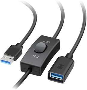 Cable Matters USB 3.0 Extension Cable with On Off Switch 6 ft, Support Data and Power (USB 3.0 On Off Switch/USB On Off Switch)