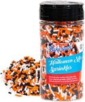 Bakerpan Halloween Jimmies Sprinkles - 6 Ounces Halloween Sprinkles for Cake Decorating - Edible Sprinkles for Cupcakes, Ice Cream, Cake Decorations (Made in USA)