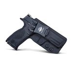 IWB KYDEX Holster M&P 40 Full Size 4.25" 9mm .40 S&W Pistol Case - Inside Waistband Carry S&W M&P 9mm Holster Concealed M&P 40 Full Size Accessories Guns Pouch (Black, Right Hand Draw)