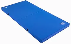 We Sell Mats 4 Inch Thick Bifolding Gymnastics Crash Landing Mat Pad, Safety for Tumbling, Back Handspring Training and Cheerleading, 4 ft x 8 ft, Blue