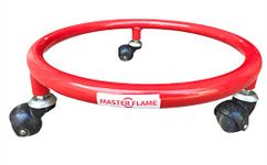 Master Flame Platinum Heavy Duty MS Steel Metal Easy Movable Flexible Unbreakable LPG Gas Cylinder Trolley/Trolly with Wheels for Kitchen (1, Platinum (HIGH-END))