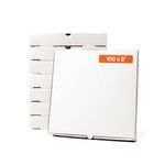 Orange packaging White Pizza Boxes 9 inch (Pack of 100) Takeaway Boxes with Rear Vent Hole, Plain Pizza Style Postal Boxes, Cardboard Food Boxes, Sturdy Disposable Food Boxes, Easy to Assemble