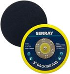 Senray 5 Inch Dual-Action Hook & Loop Molded Urethane Flexible Backing Plate for Random Orbital Sander Car Polisher - 2 PCS Set