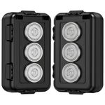 Magnetic Key Box, Hide A Key Magnetic Car Key Holder Key Hider, Waterproof Hidden Key Holder Car Key Case for Outdoor Travel, Magnetic Key Box for Under Car Vehicles (2, Black)