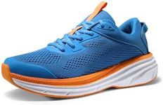 NORTIV 8 Men's Running Walking Tennis Shoes FlexLife Comfortable Cushioning Non-Slip Breathable Athletic Gym Workout Cross Trainer Jogging Sneakers,Size 9.5,Blue,SNRR241M