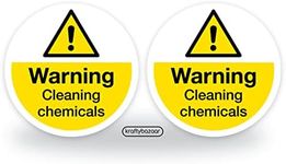 Pack of 6 Warning Cleaning Chemical