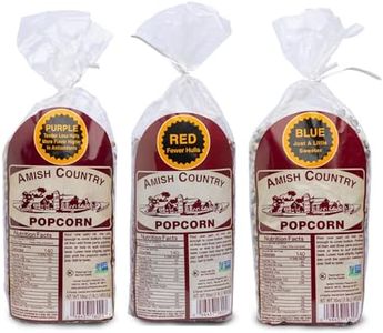 Amish Country Popcorn | 3-1 lb Bags | Purple, Red and Blue Popcorn Kernels | Old Fashioned, Non-GMO and Gluten Free (3-1 lb Bags)