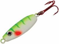 Northland Fishing Tackle Forage Minnow Ice Fishing Jigging Spoon Lure, for Walleye, Crappie, Bluegill, Trout, & More, UV Glo Perch, 1/8 Oz, 1 Pack