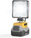 Led Work Light for DeWalt 18/20v Battery,Portable Led Flood Work Light with Low Voltage Protection,USB&Type-C Charging Port for car Repairing/Outdoor Camping/Hiking/Fishing/Emergency