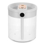 HOMOCONO Cool Mist Humidifier and Silent Operation Dual Spray 2l with Night Light USB Portable Plastic Humidifier for Personal Use, Dorm, Bedroom, Office, and Plants