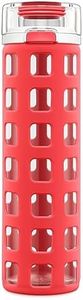 Coral : Ello Syndicate BPA-Free Glass Water Bottle with Flip Lid, 20-Ounce