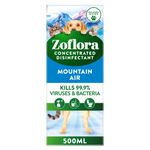 Zoflora Mountain Air Concentrated Multipurpose Disinfectant Liquid, Antibacterial Multi-surface Cleaner, Pet-Friendly, Kills 99,9% of Bacteria & Viruses, 1 x 500ml