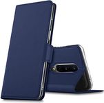 Kapa Noble Slim Magnetic and Card Holder Stand Leather Flip Case Cover for OnePlus 8 / One Plus 8, Blue