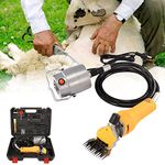 BrightFootBook 1000W Electric Sheep Shears - Suspendable Wool Clipper- Lightweight Design Shears with Separate Machine and Motor - Straight + Curved Teeth Blades,Yellow