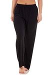 Apparel Ladies Women Trouser Elasticated Wide Leg High Waist ITY Regular Pants Black Red