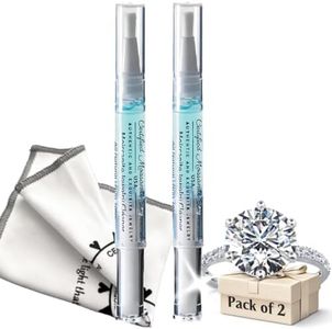 No Rinse Jewelry Cleaner Pen for Moissanite Diamond/Non Toxic Natural/Safe for All Stones/ 2 Pack