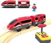 Train Track Accessories Remote Control Train, Battery Operated Locomotive Train Toy for Toddlers Train Set, Powerful Engine Train Vehicle Fits All Major Brands Railway System (Battery Not Included)